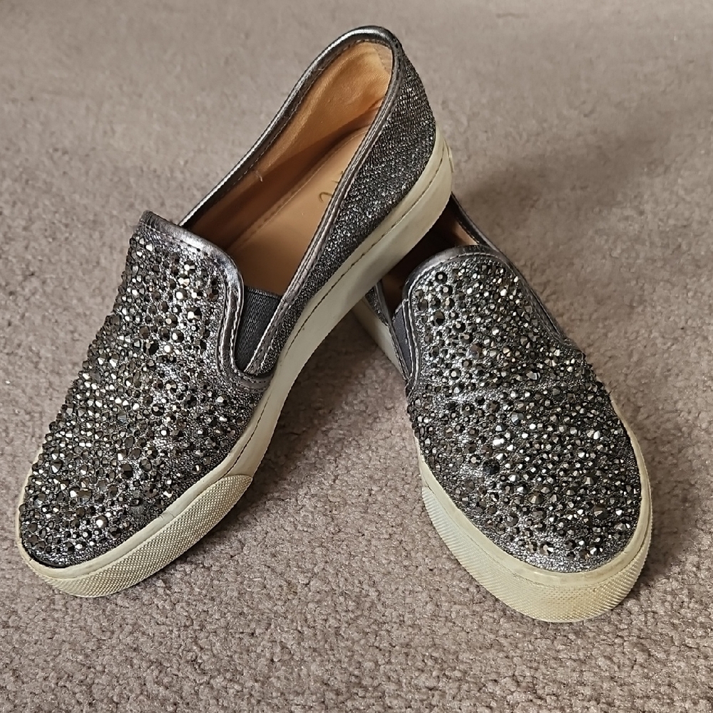 Inc. Silver Rhinstone Sneakers.        Size 6.   #258